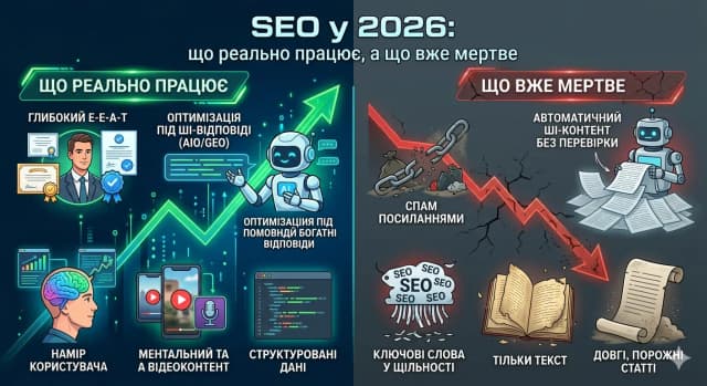 SEO у 2026: що реально працює, а що вже мертве