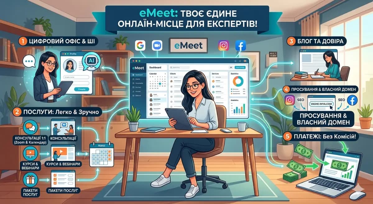 Як легко розвивати свою онлайн-практику на платформі eMeet: чесна розмова від e-info