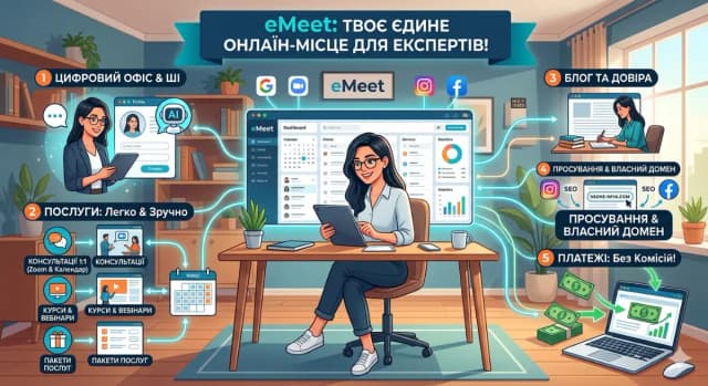 Як легко розвивати свою онлайн-практику на платформі eMeet: чесна розмова від e-info