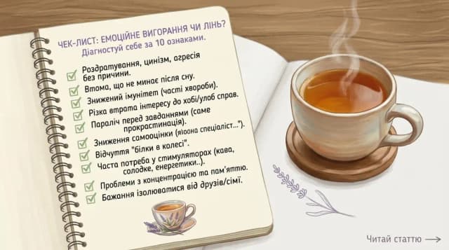 Чек-лист: Емоційне вигорання чи лінь?