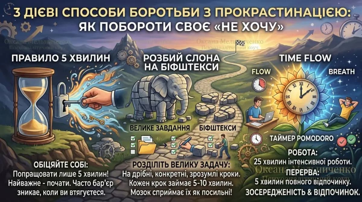 3 дієві способи боротьби з прокрастинацією: як побороти своє «не хочу»